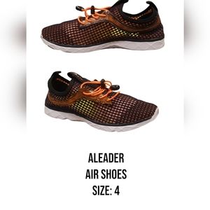 Kids Air Shoes - Black and Orange